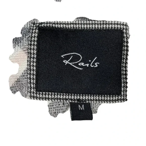 Rails Hunter Button Up Plaid Flannel Shirt White Gray Pink Size Medium - Picture 7 of 10